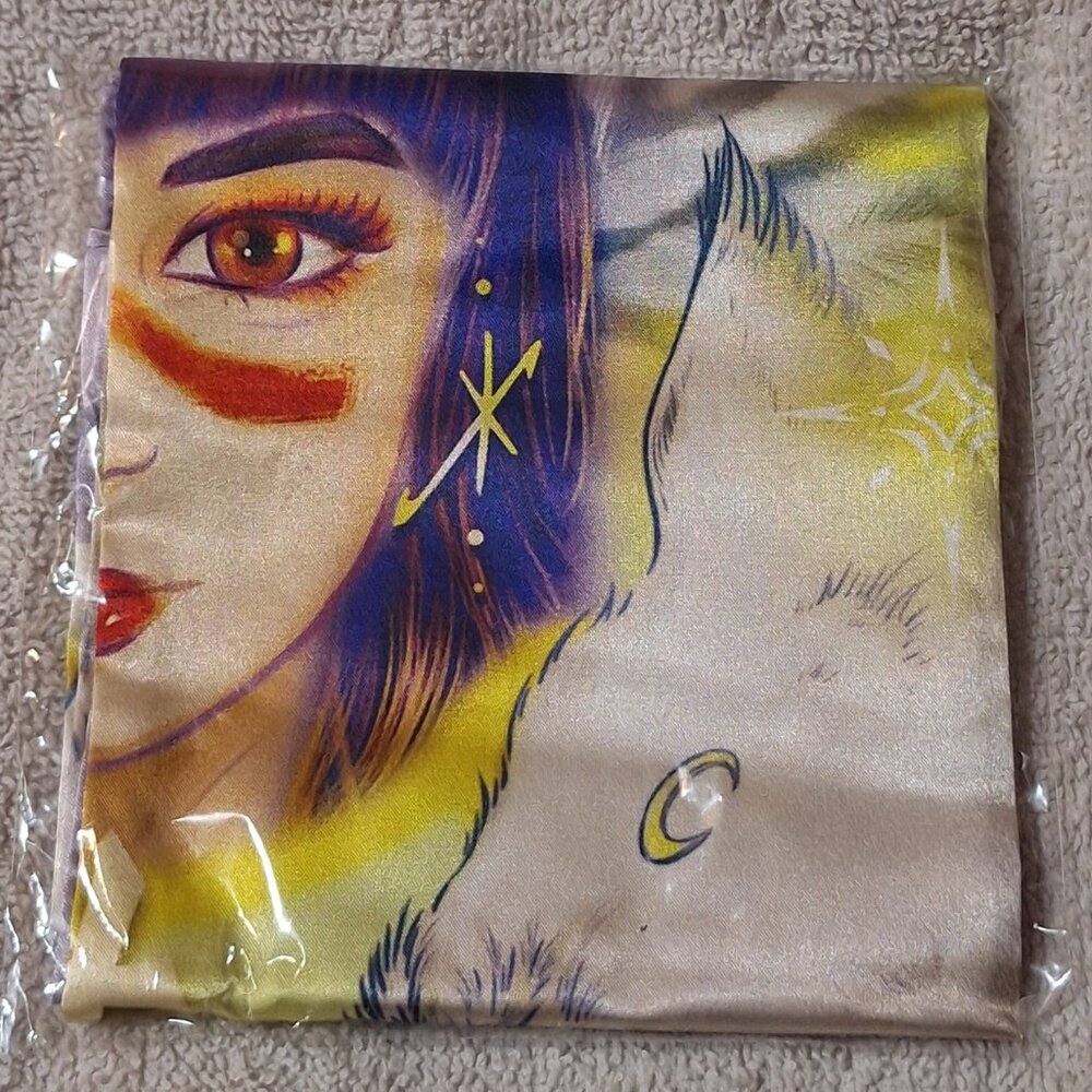 Oden’s Eye Giant Wolves Scarf Square Silk Satin Legendary Diversa NEW